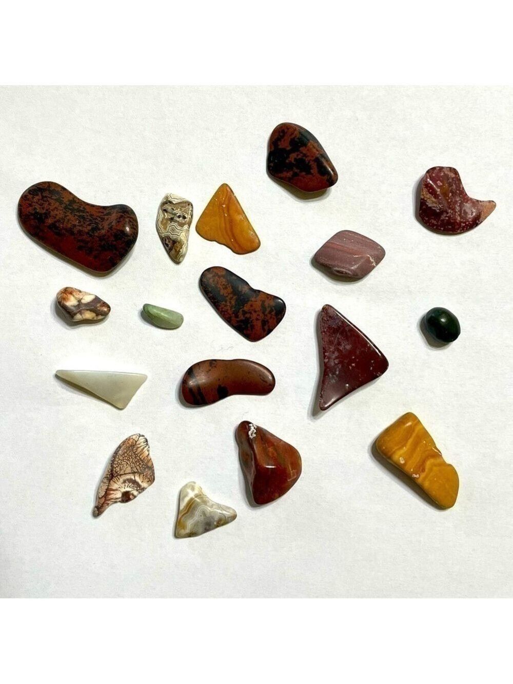 Stones Tumbles Mixed Tumbled Stones Lot of 17